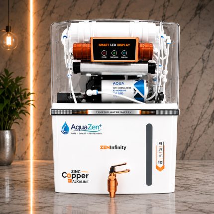 ZEN Infinity RO+UV+UF Water Purifier with TDS Controller | 7-Stage Advanced Purification | Zinc, Copper & Alkaline Mineral Technology | Pure, Healthy & Mineral-Rich Drinking Water for Home & Office